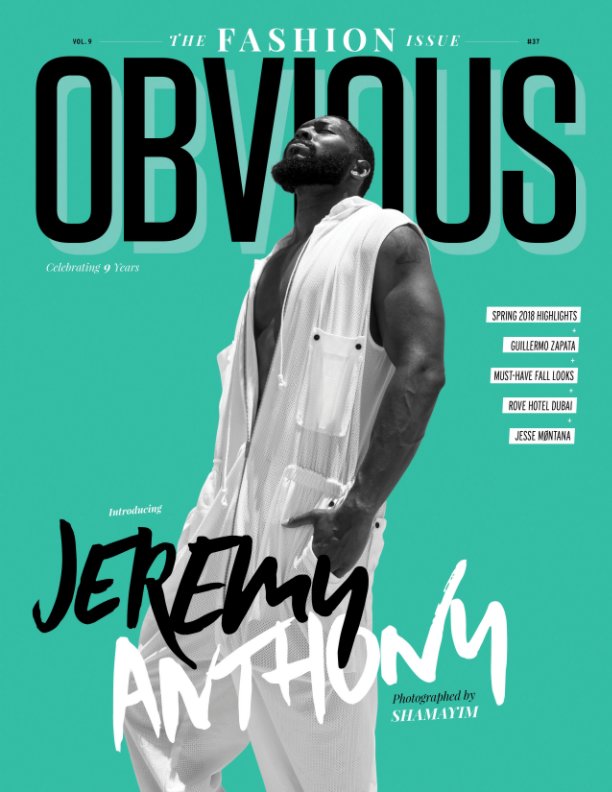 Bekijk FASHION ISSUE | JEREMY ANTHONY op OBVIOUS MAGAZINE
