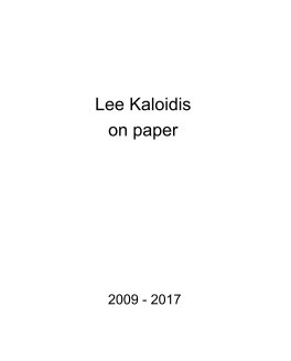 lee kaloidis on paper book cover