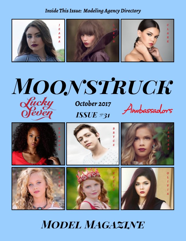 View Lucky Seven Moonstruck Model Magazine Issue #31 October 2017 by Elizabeth A. Bonnette