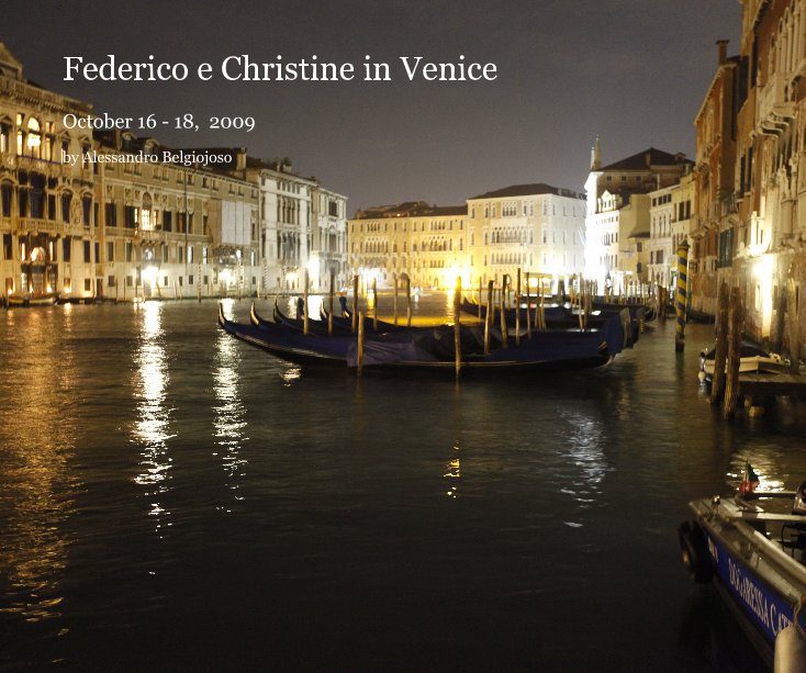 View Federico e Christine in Venice by Alessandro Belgiojoso