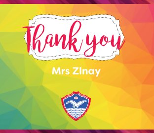 Thank You Mrs Zlnay book cover