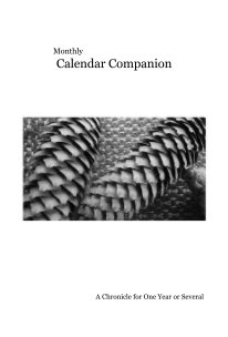 Monthly Calendar Companion book cover