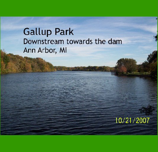 View Gallup Park - downstream towards the dam by Nigel Holmes