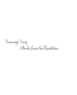 Sovereign Song: Words from the Revolution book cover