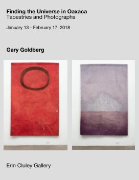 Gary Goldberg Exhibition at Erin Cluley Gallery Jan. Feb. 2018 book cover