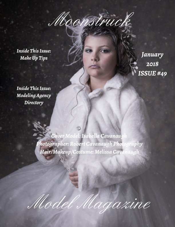 View Issue #49  Moonstruck Model Magazine January 2018 by Elizabeth A. Bonnette