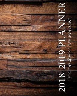 2018-2019 Planner for the School Psychologist book cover