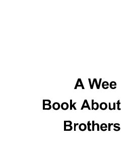 A Wee Book About Brothers book cover