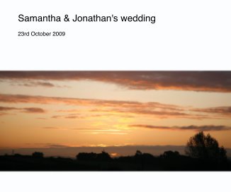 Samantha and Jonathan's wedding book cover