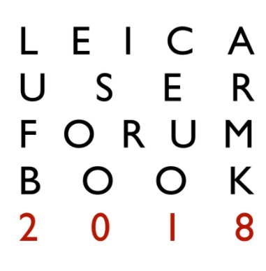 Leica User Forum Book 2018 book cover