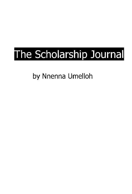 View Scholarship Journal by Nnenna Umelloh