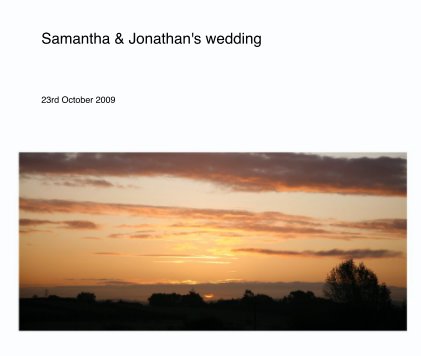 Samantha & Jonathan's wedding book cover