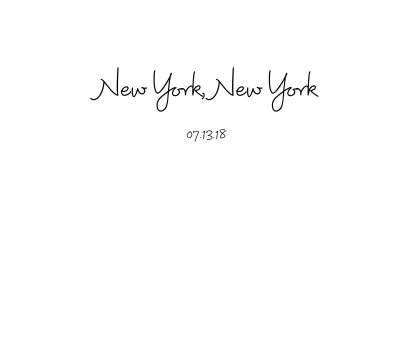 New York, New York  07.13.18 book cover