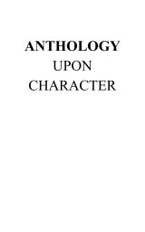 Anthology Upon Character book cover