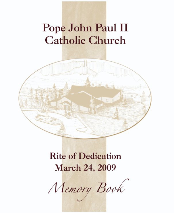 View Rite of Dedication Memory Book by Pope John Paul II Catholic Church