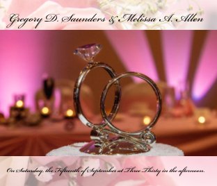 Gregory D. Saunders - Melissa A. Allen Wedding book cover