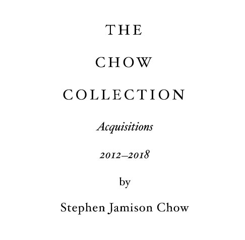 View The Chow Collection 2018 by Stephen Chow