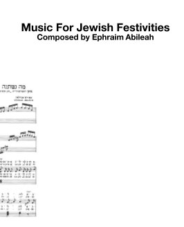 Music For Jewish Festivities book cover
