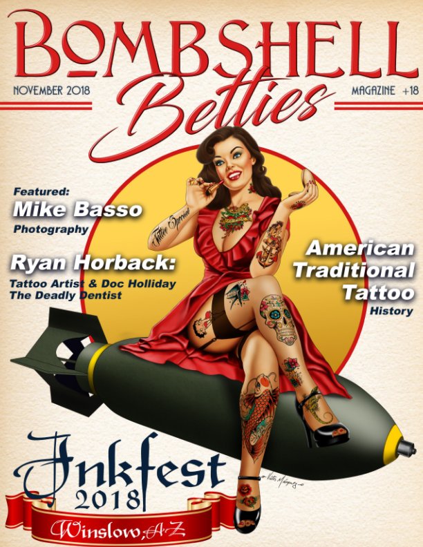 Bombshell Betties Magazine Tattoo Issue nach Vivid Viviane anzeigen