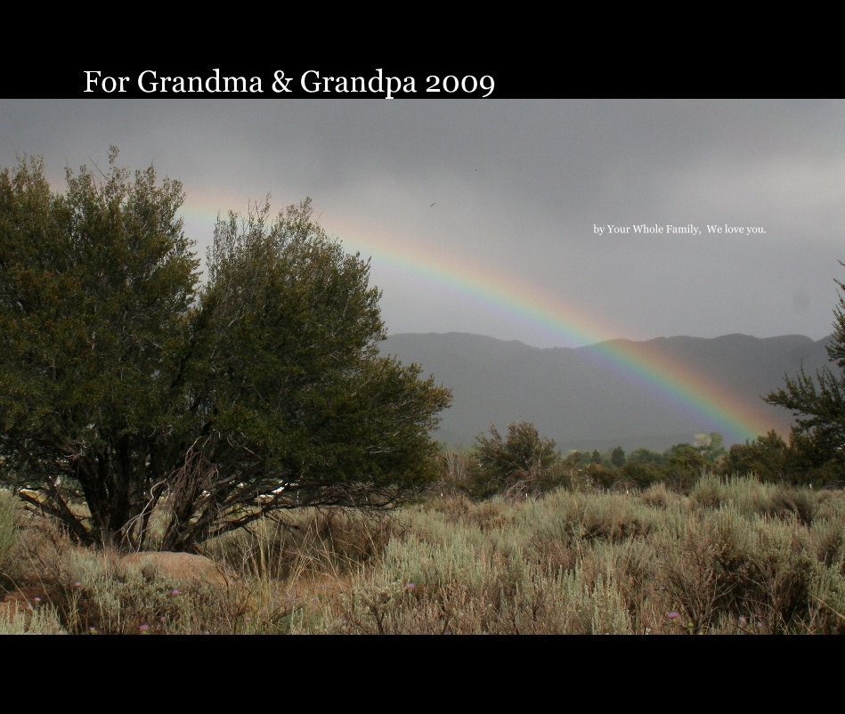 View For Grandma & Grandpa 2009 by Your Whole Family, We love you.
