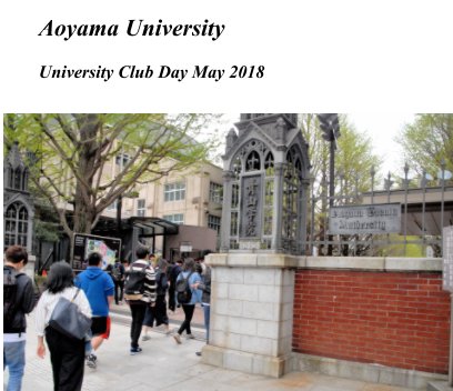 Club Day at Aoyama University book cover