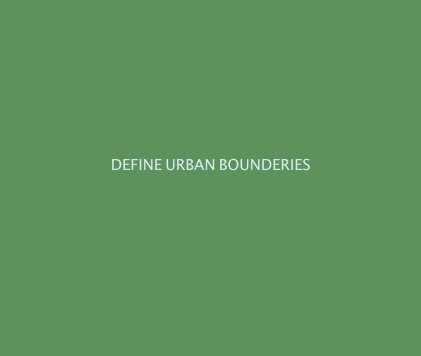 DEFINE URBAN BOUNDERIES book cover