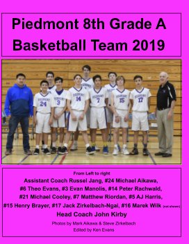 Piedmont 8A Basketball team 2019 book cover