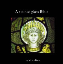 A stained glass Bible book cover