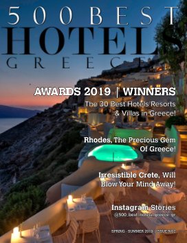 2019 | ISSUE No 2 | 500 BEST HOTELS GREECE .GR MAGAZINE book cover