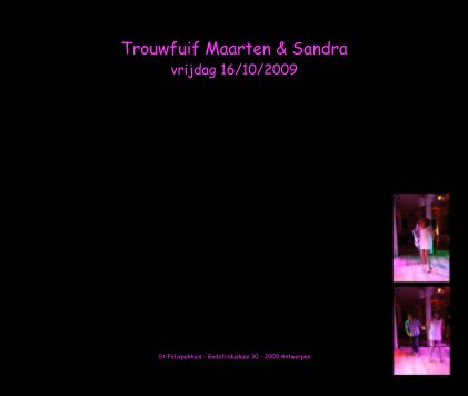 Trouwfuif Maarten & Sandra vrijdag 16/10/2009 book cover