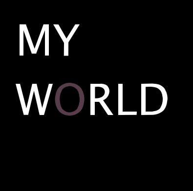 MY WORLD book cover