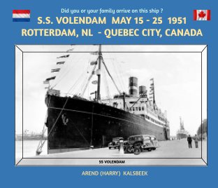 s. s. Volendam May 15 to May 25, 1951 book cover