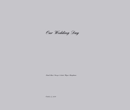 Our Wedding Day book cover