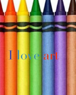 I love art crayon creative  blank coloring book book cover