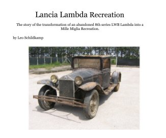 Lancia Lambda Recreation book cover