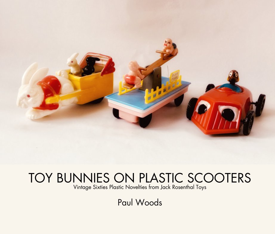 Bekijk TOY BUNNIES ON PLASTIC SCOOTERS Vintage Sixties Plastic Novelties from Jack Rosenthal Toys  Paul Woods op Paul Woods