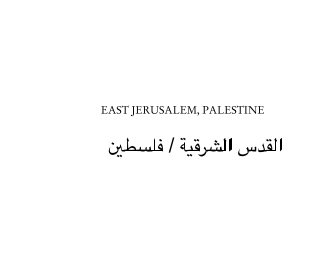 East Jerusalem, Palestine book cover