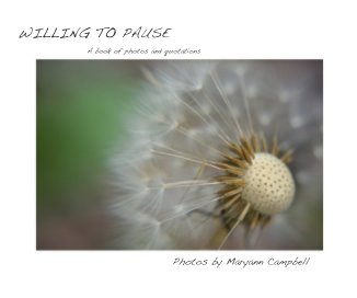 WILLING TO PAUSE A book of photos and quotations Photos by Maryann Campbell book cover