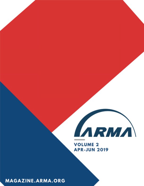 View ARMA Magazine 2019, Issue 2 by ARMA International
