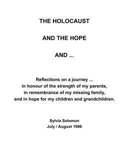 The Holocaust and the Hope and book cover