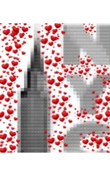 iconic Chrysler building NYC Valentine's  red hearts  style blank creaive  journal book cover
