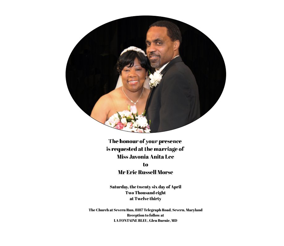 Visualizza Eric and Javonia Morse Wedding Album di Pastor Dwight C. Martin