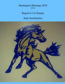 2019 Mustang football season book cover