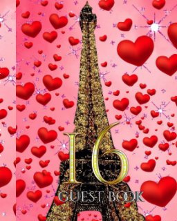 16  party paris themed  blank gueat book book cover