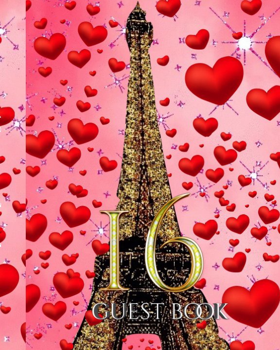 View 16  party paris themed  blank gueat book by Sarah Beth New York