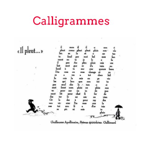 Bekijk Calligrammes op Carole Gauthier