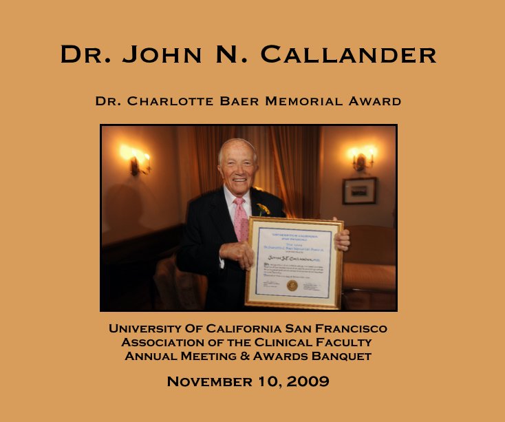 View Dr. Charlotte Baer Memorial Award by Madeline Callander