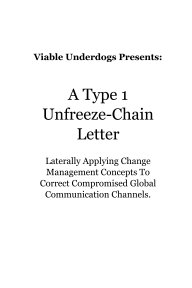 A Type 1 Unfreeze-Chain Letter book cover