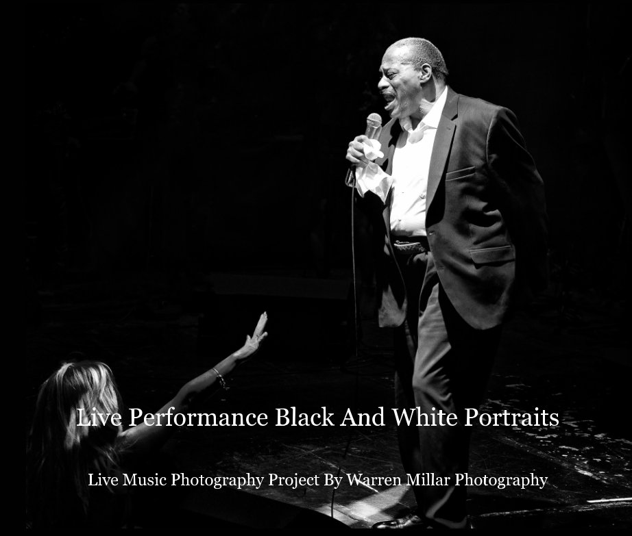 View Live Performance Black And White Portrait by Warren Millar
