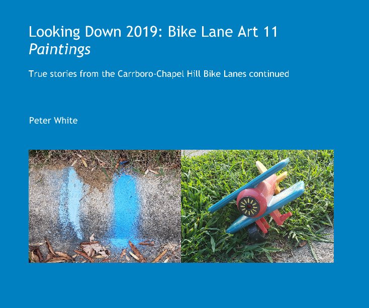 View Looking Down 2019: Bike Lane Art 11 Paintings by Peter White